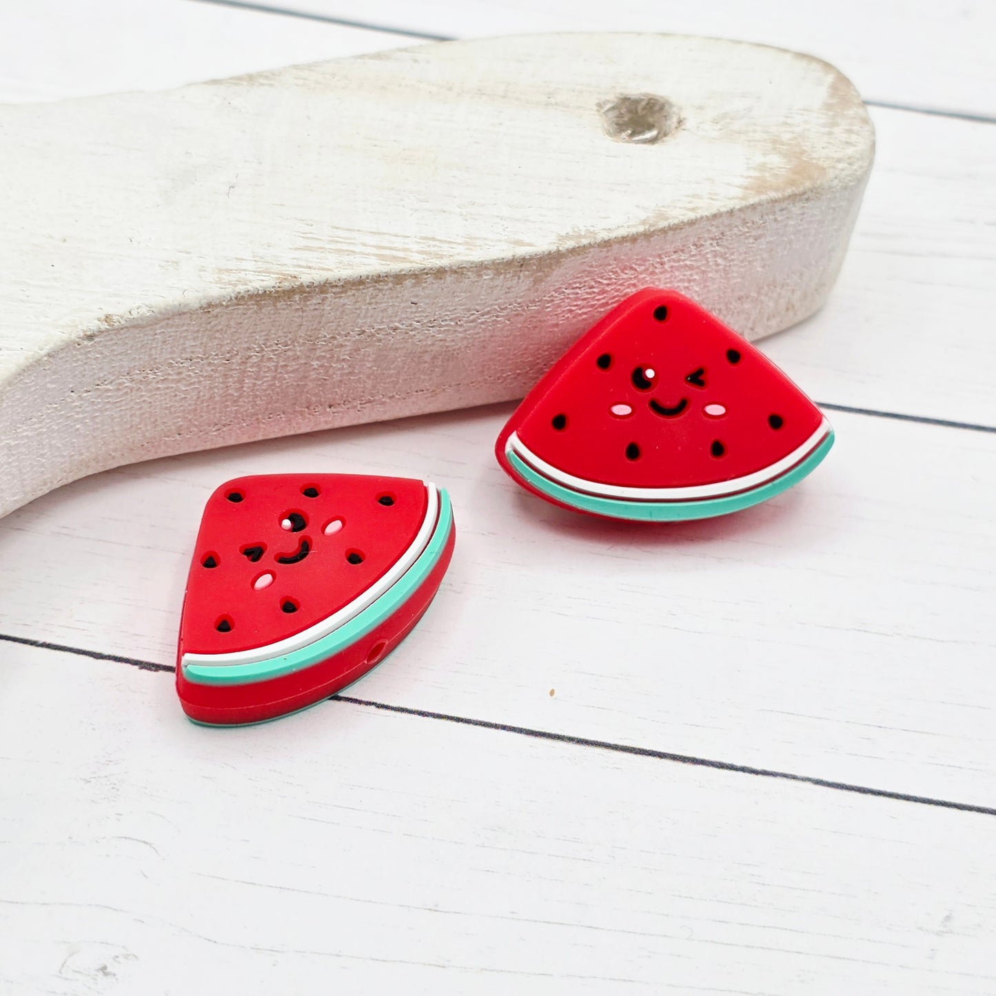 Red Triangle Watermelon Beads