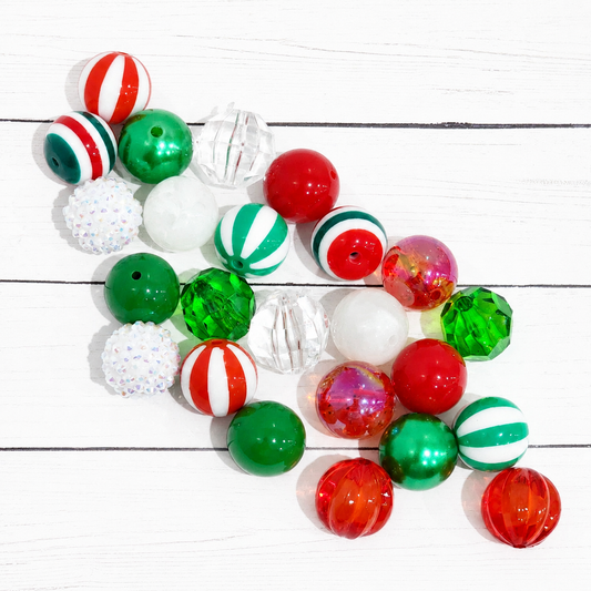 Peppermint Christmas Bead Mix