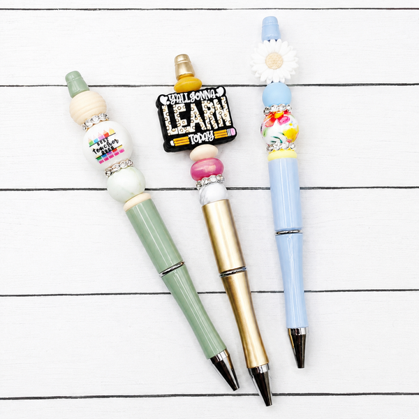 Teacher Beaded Pen Set of 3