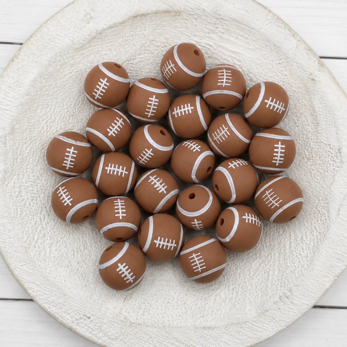 15mm Football Beads