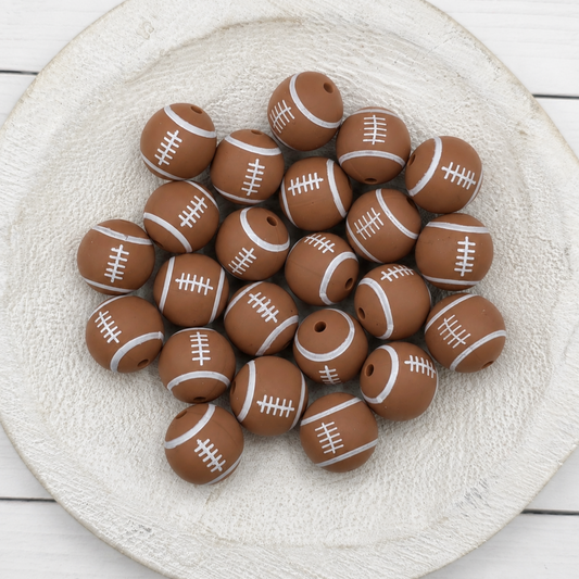 15mm Football Beads