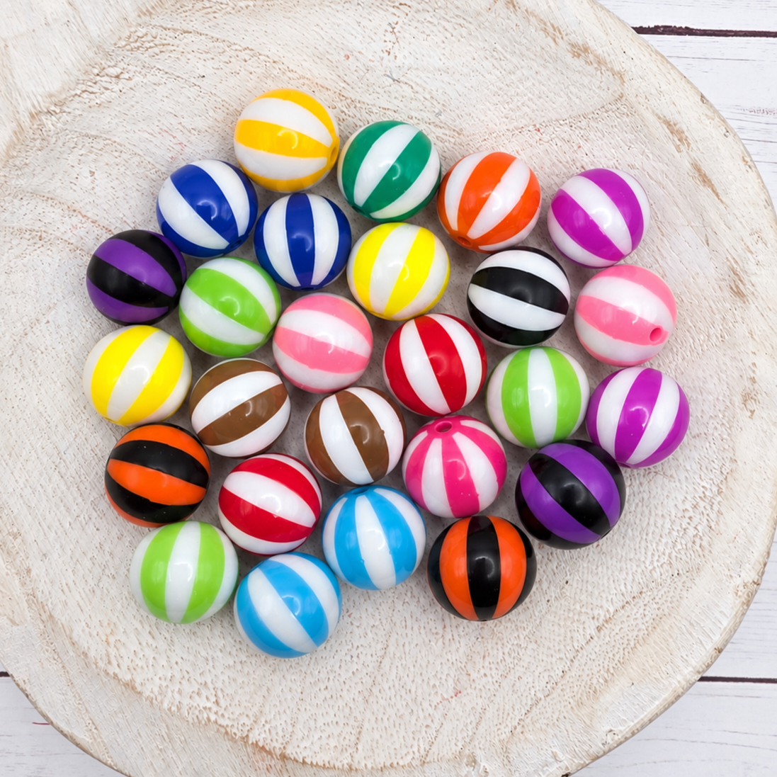 20mm Beach Ball Acrylic Beads