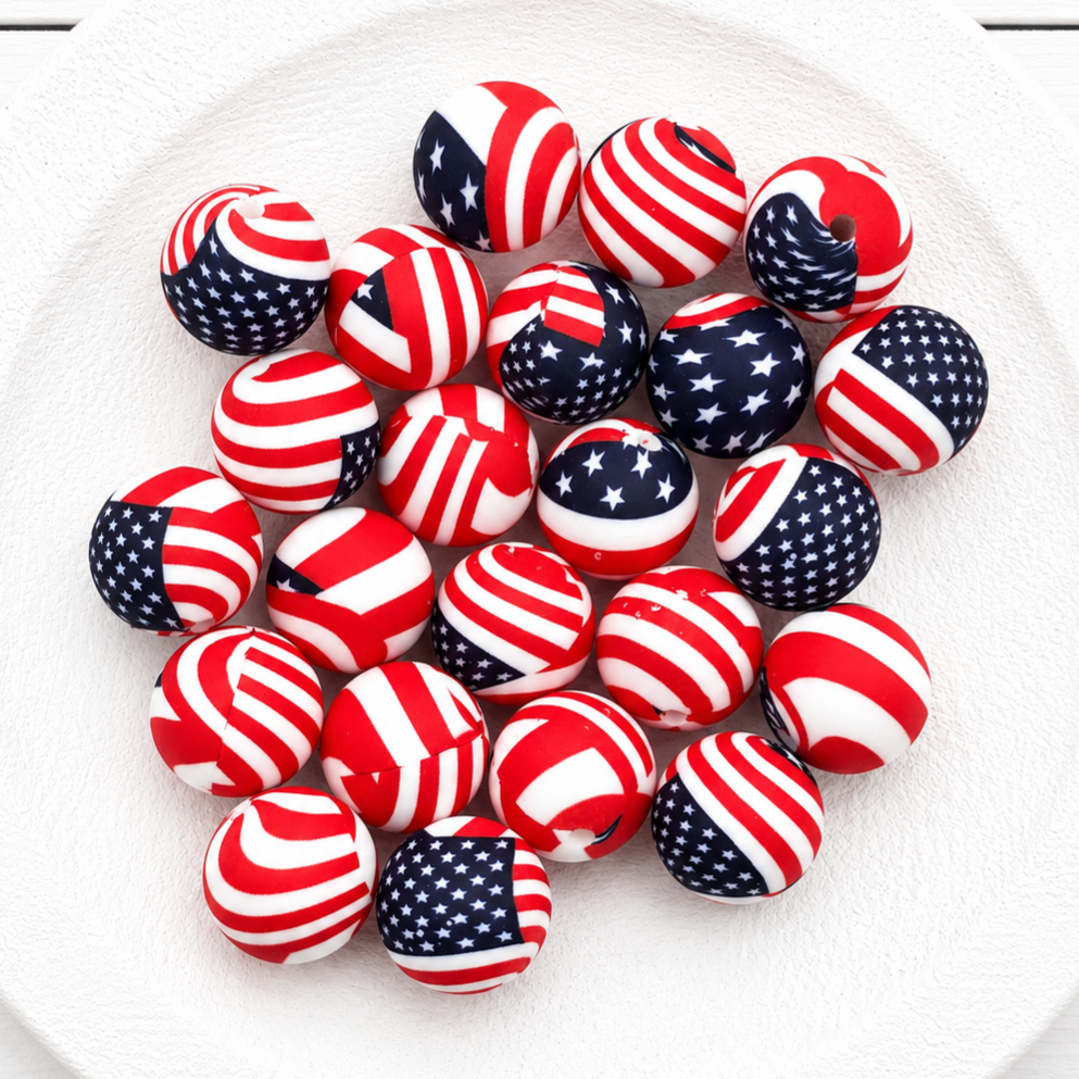 15mm Flag Beads