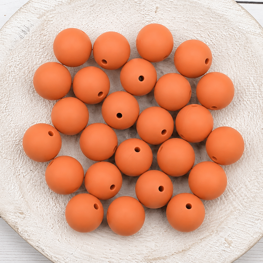 15mm Light Rust Beads