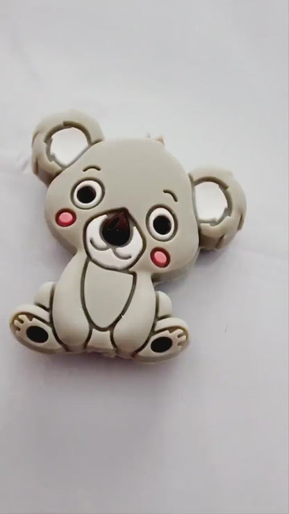Gray Koala Bear Focal Bead
