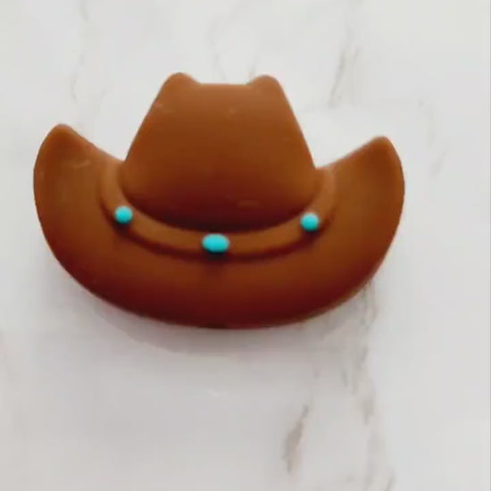 Brown Cowboy Hat Focal Bead