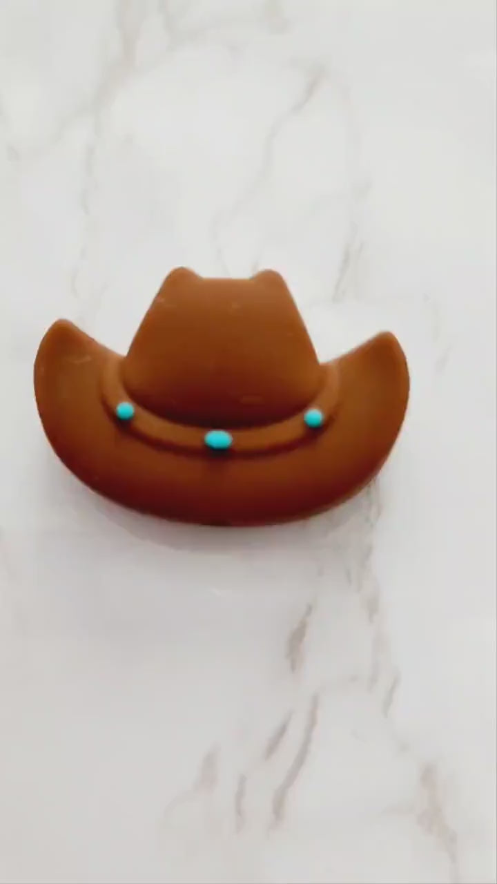 Brown Cowboy Hat Focal Bead