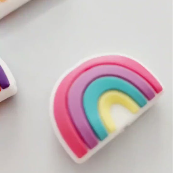 Rainbow Beads, Purple Red Orange Yellow