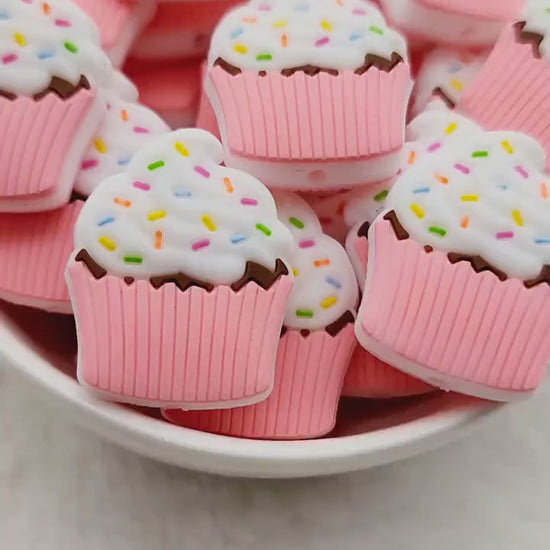 Pink Cupcake Beads
