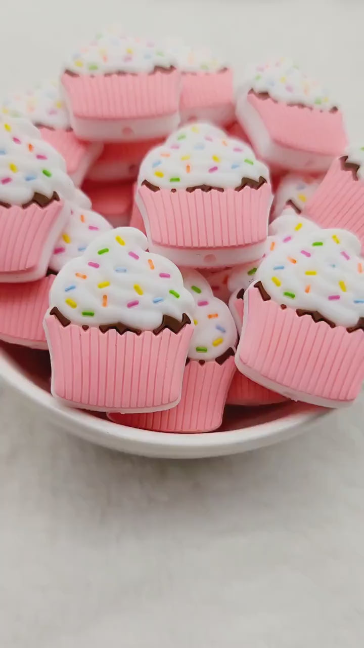 Pink Cupcake Beads