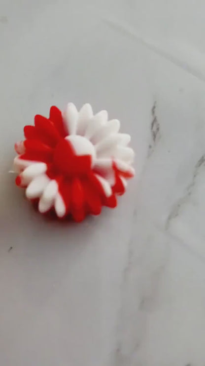 22mm Yellow Tie Dye Daisy Focal Bead