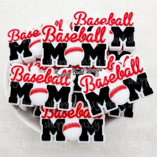 Baseball Mom Focal Beads - Sassy Bead Shoppe