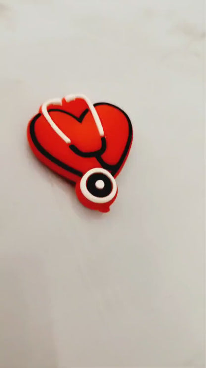 Red Heart Stethoscope Bead