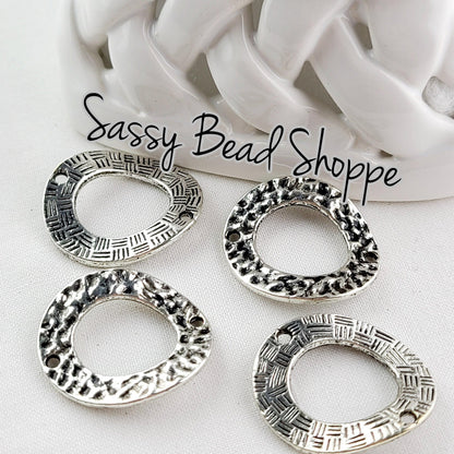Double Sided Wavy Oval Connectors - Sassy Bead Shoppe