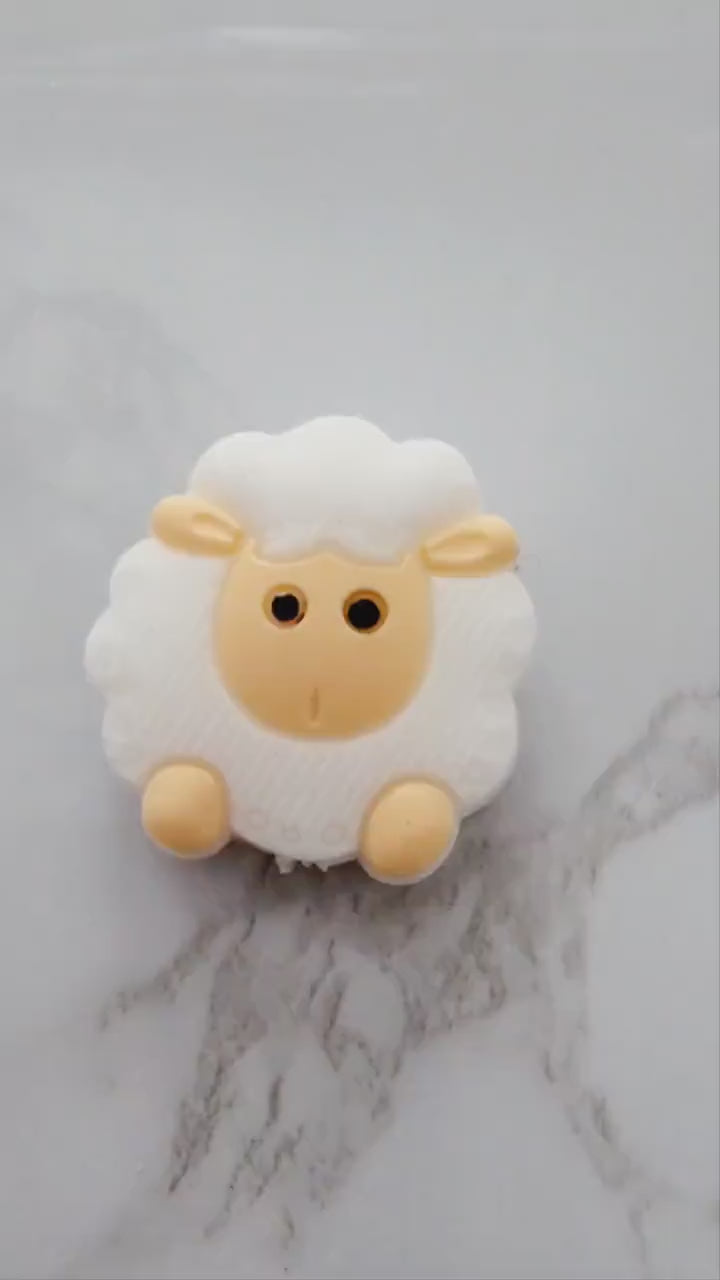 White Sheep Focal Beads
