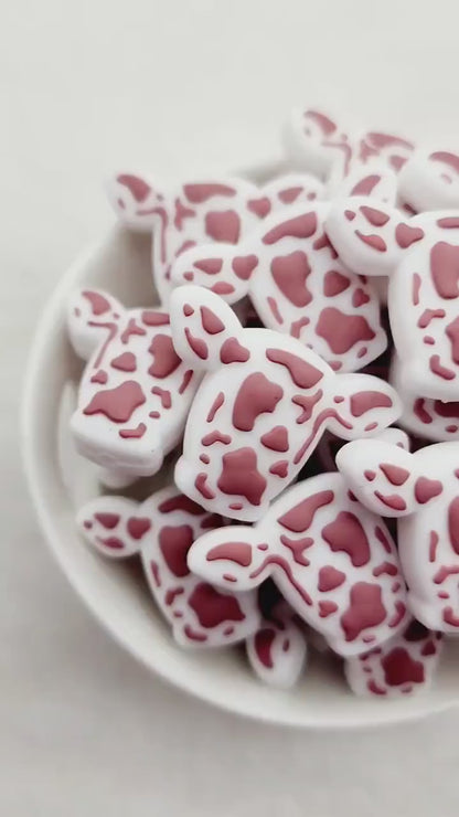 Mauve Cow Head Focal Bead