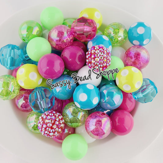 Color Me Happy Bubblegum Bead Mix