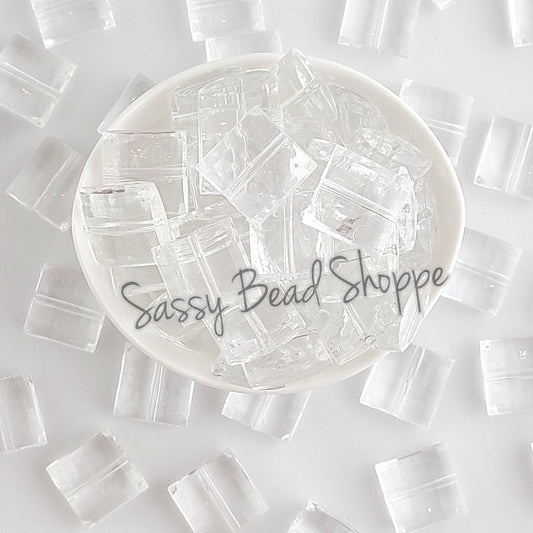 Clear Square Transparent Chunky Beads