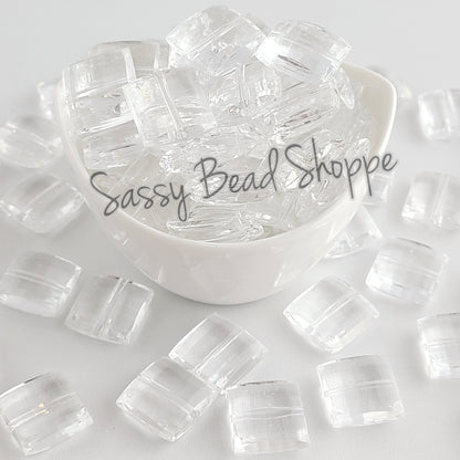 Clear Square Transparent Chunky Beads