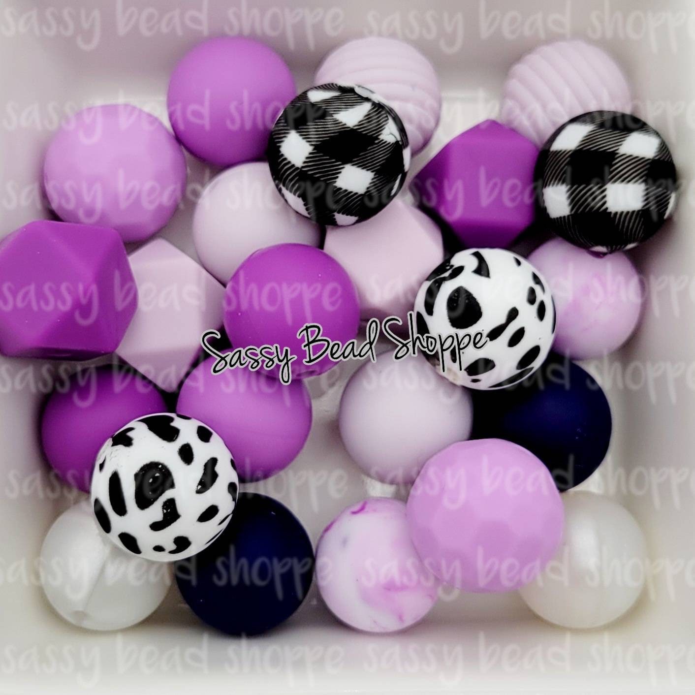 Purple Passion Silicone Bead Mix - Sassy Bead Shoppe