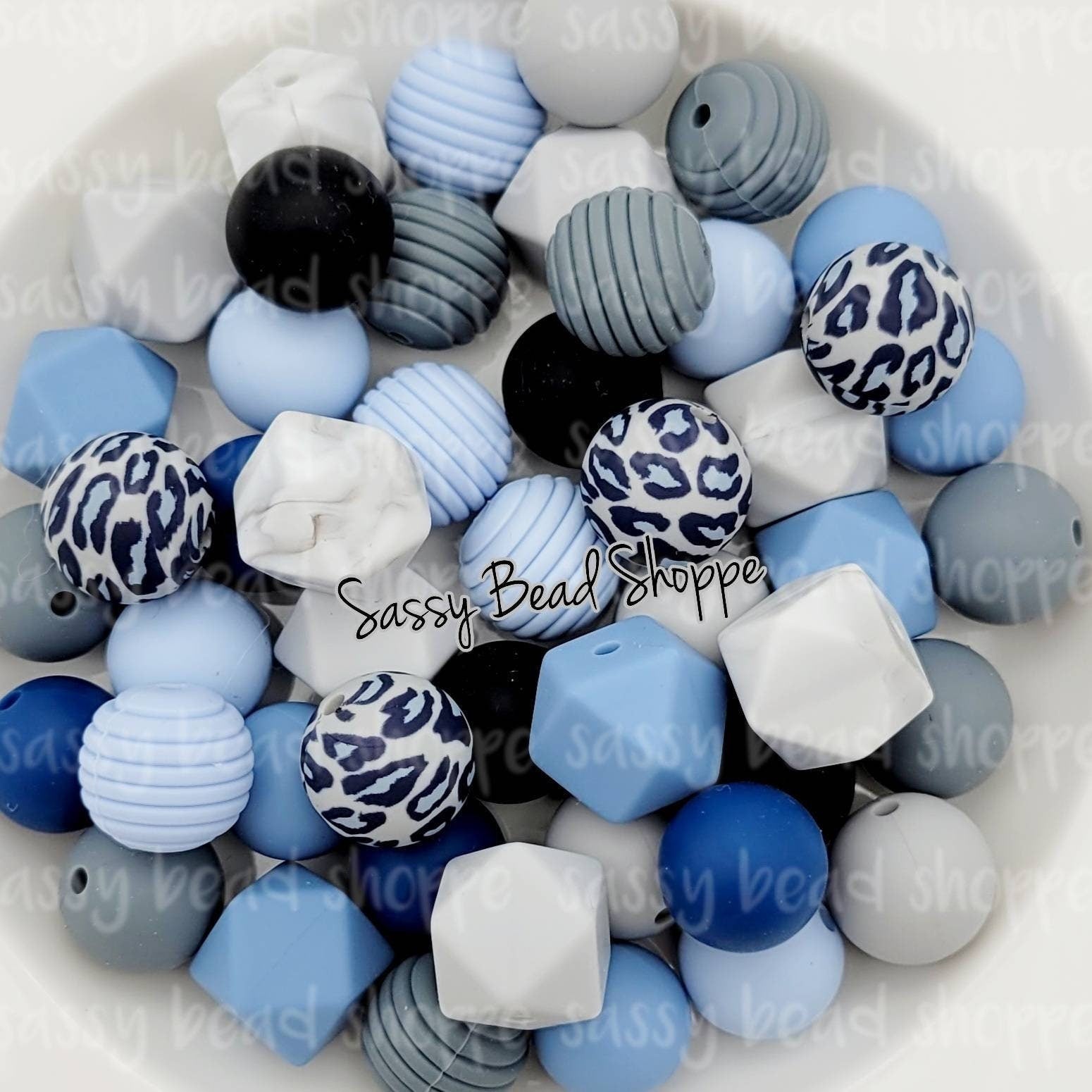 Wild About Blue Silicone Bead Mix