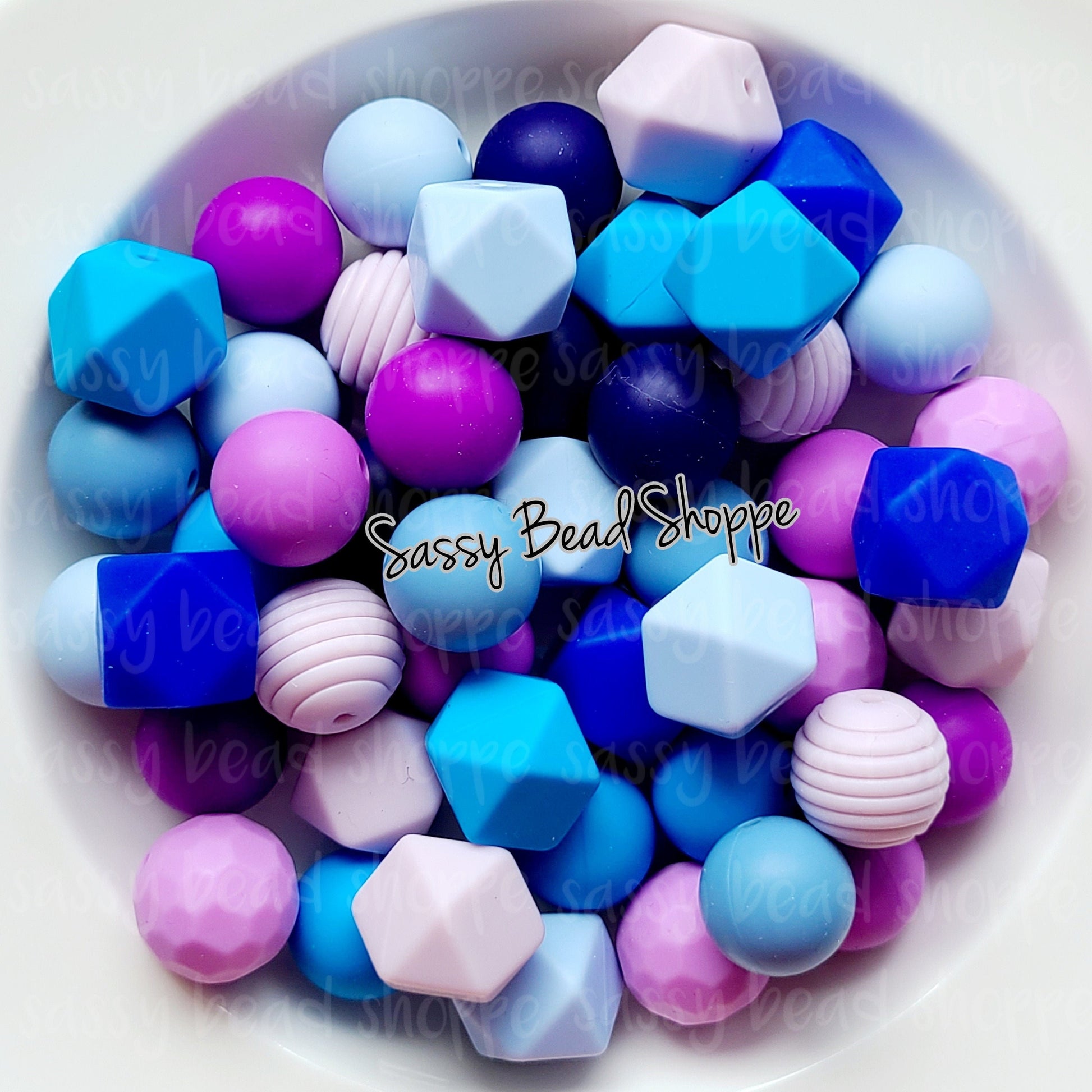Purple Frost Silicone Bead Mix