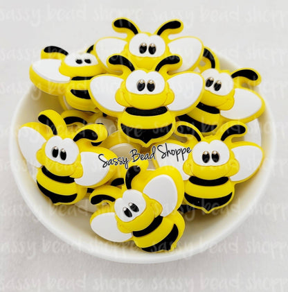 Yellow Bubble Bee Focal Beads