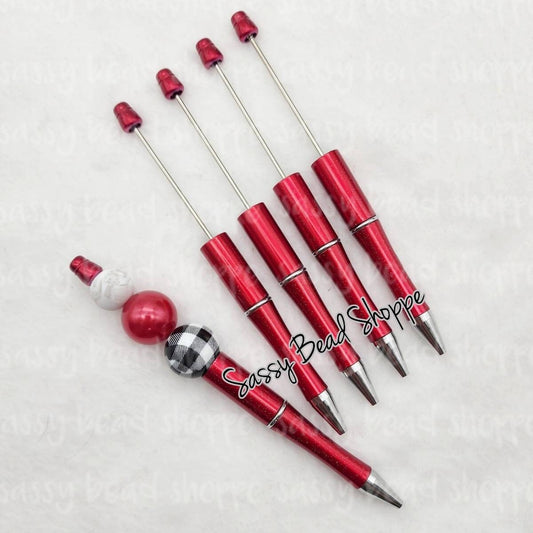 2 Ruby DIY Beadable Pens ONLY