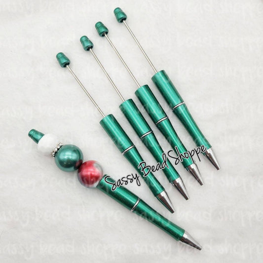 2 Emerald DIY Beadable Pens ONLY