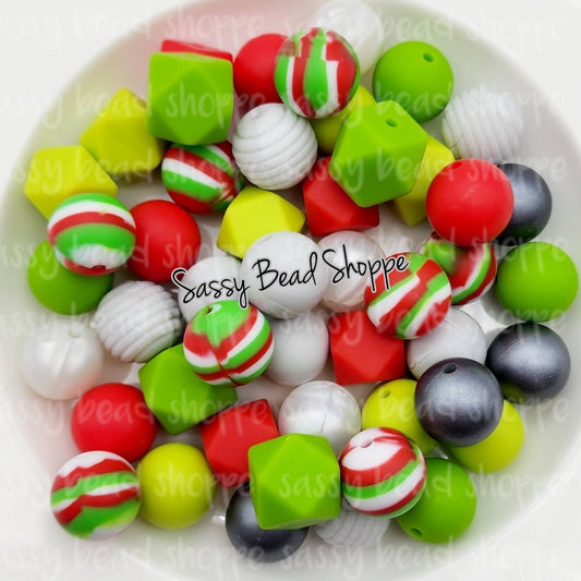 Mr. Grinch Silicone Bead Mix