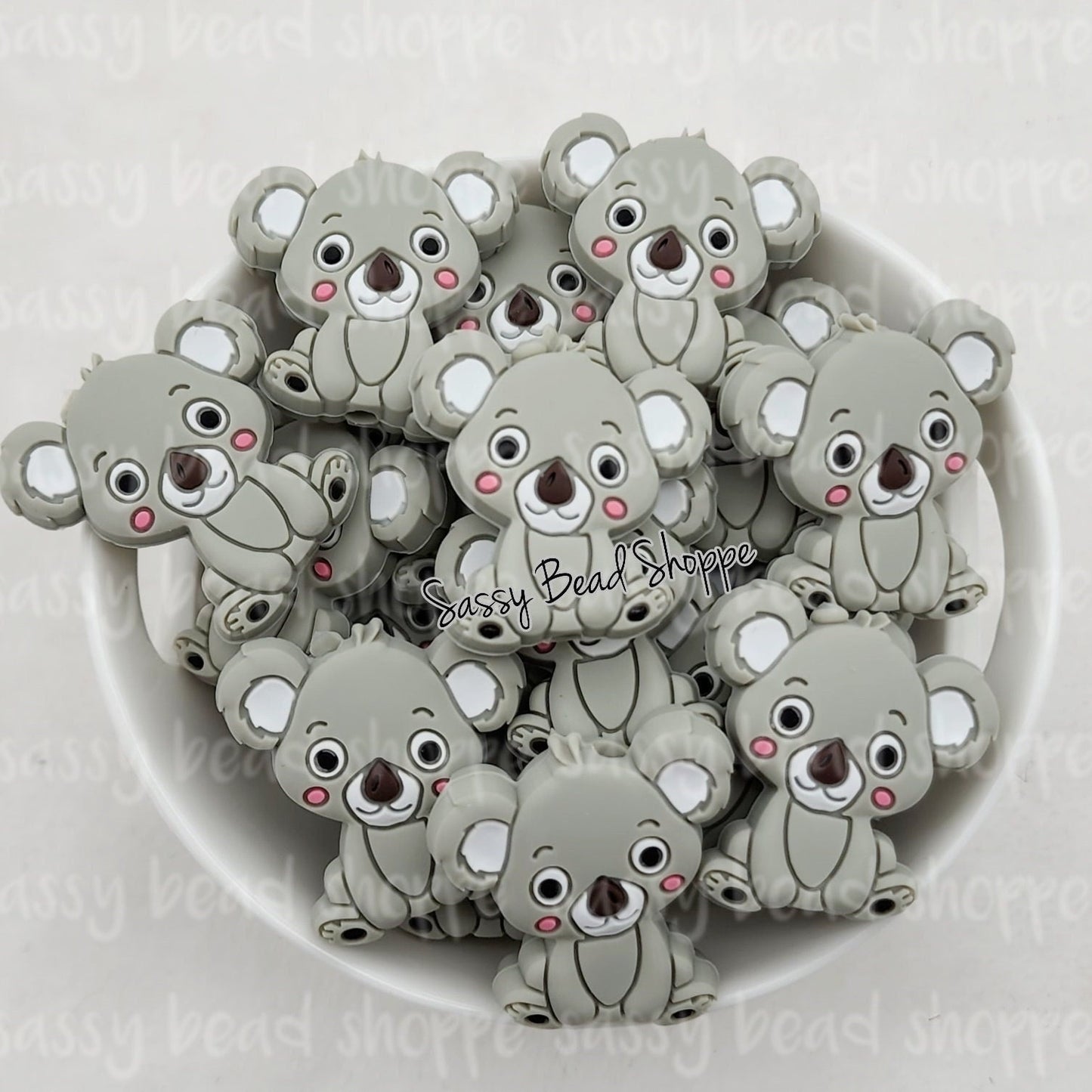 Gray Koala Bear Focal Bead