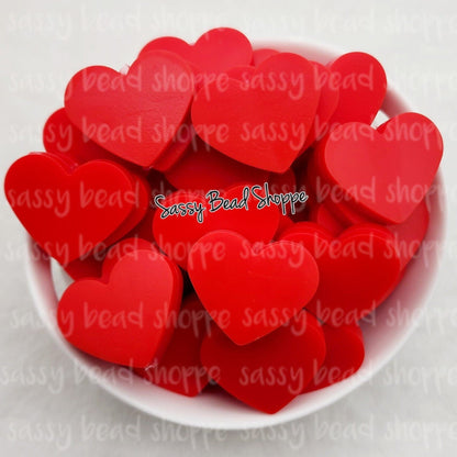 20mm Red Heart Focal Bead