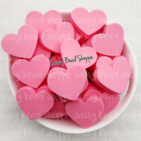 20mm Pink Heart Focal Bead