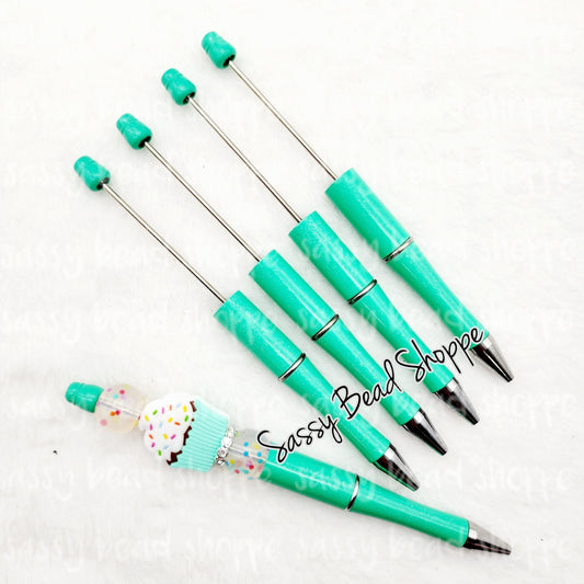 2 Mint DIY Beadable Pens ONLY