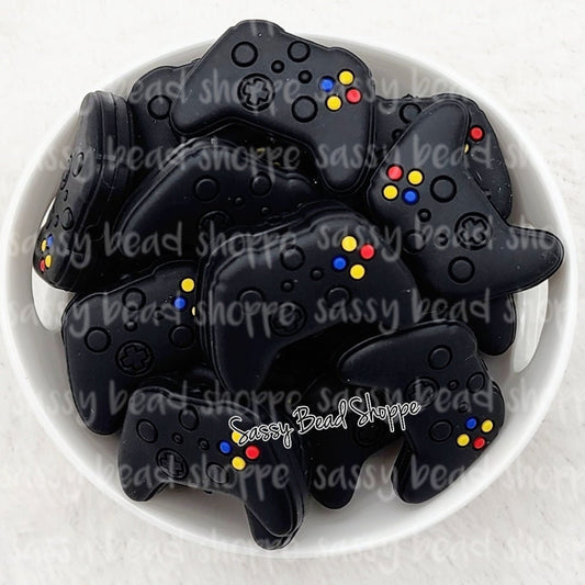 Black Gaming Controller Beads