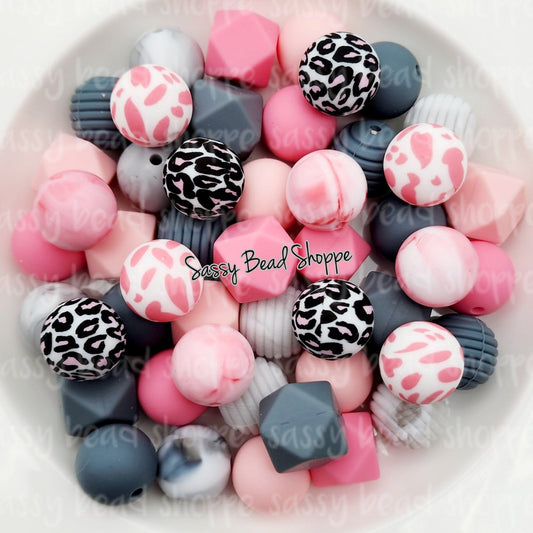 Tickled Pink Silicone Bead Mix
