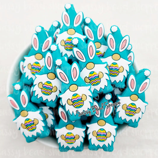 Teal Easter Gnome Beads
