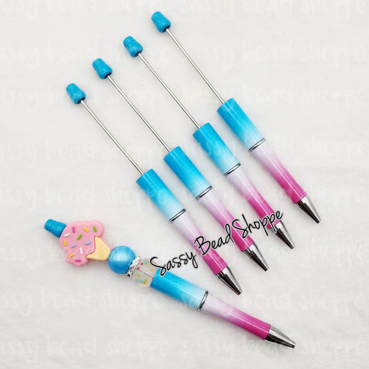 2 Cotton Candy Diy Beadable Pens ONLY