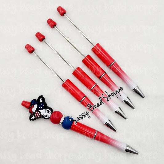 2 Ombre Red Diy Beadable Pens ONLY