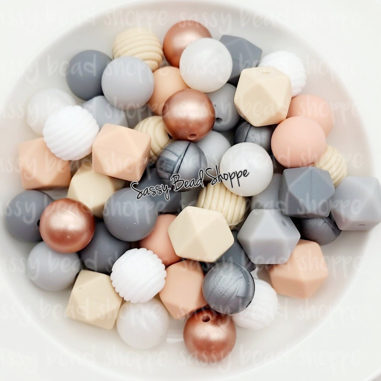 Beige Babe Silicone Bead Mix