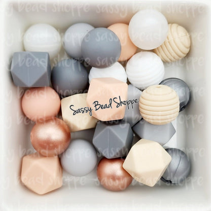Beige Babe Silicone Bead Mix