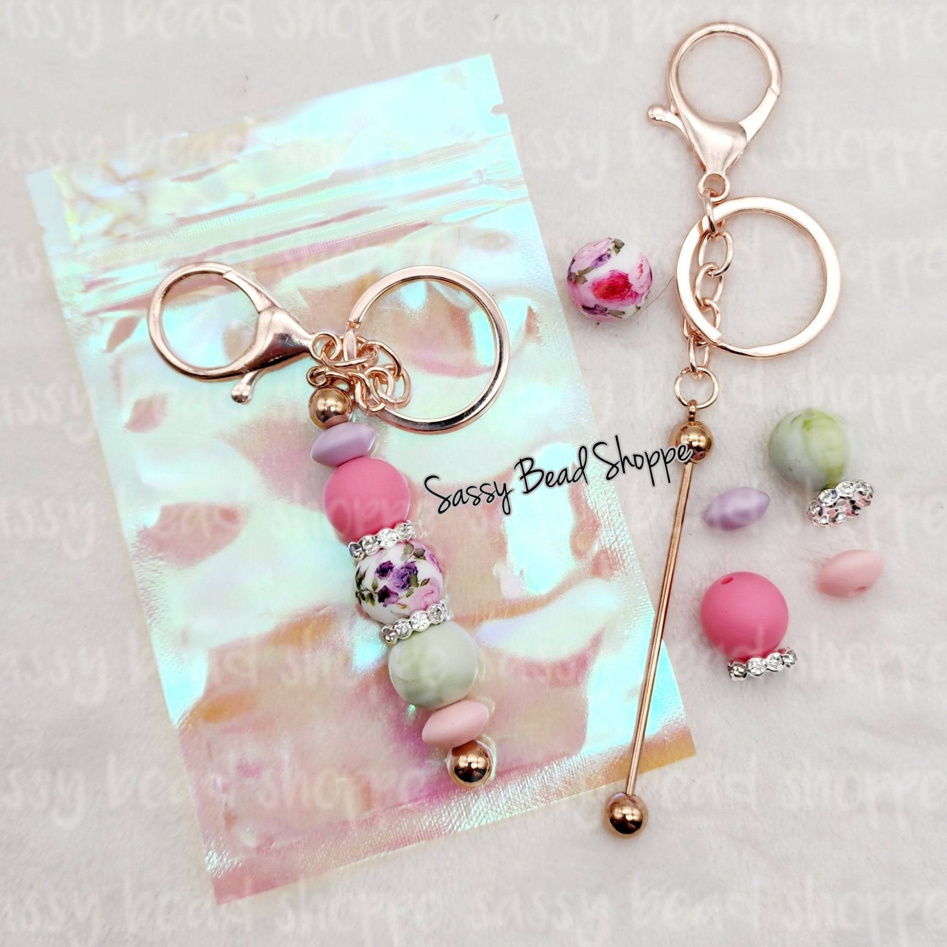 Rose Keychain Kit - Sassy Bead Shoppe