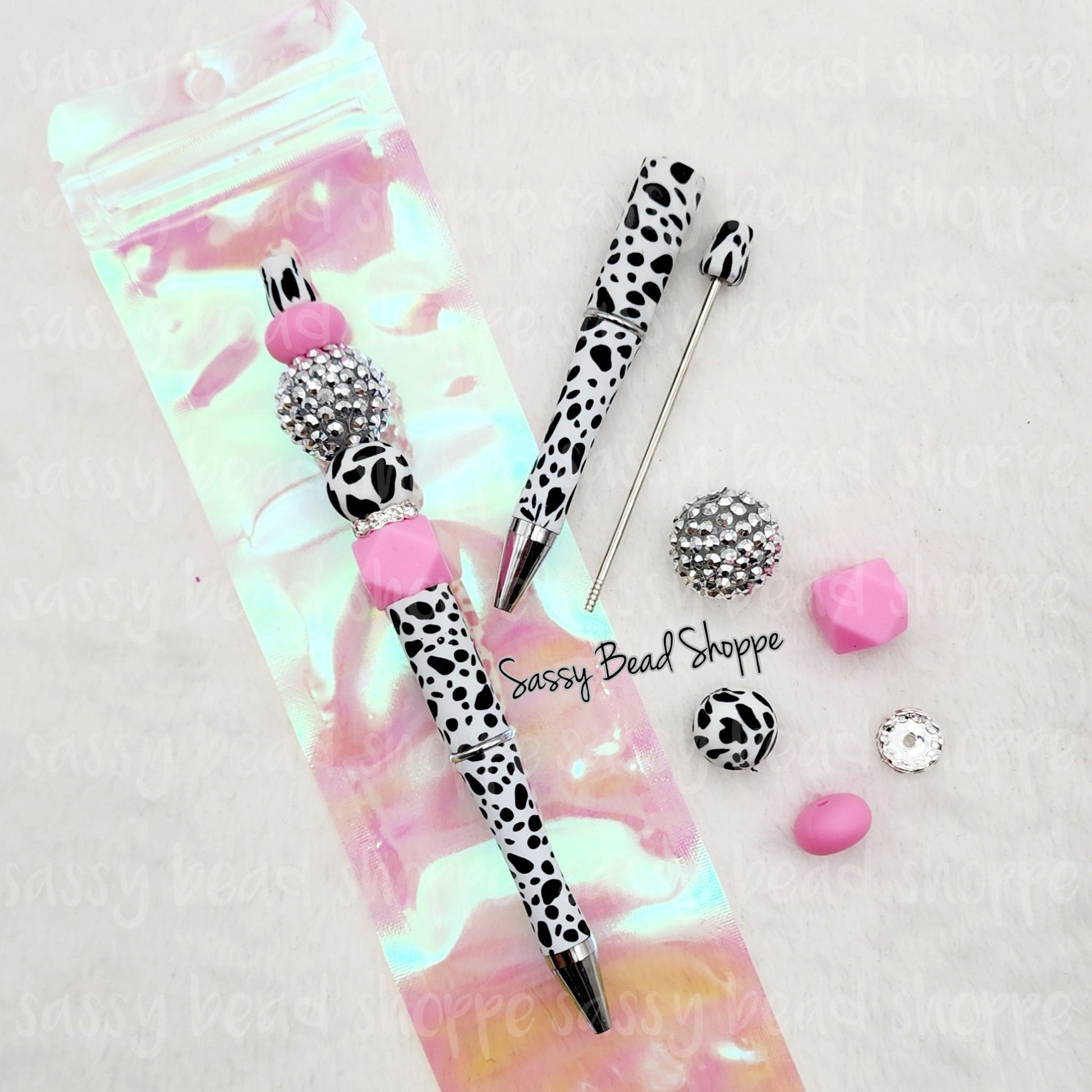 Sassy But Country Beadable Pen Kit, Flower DIY Bubblegum Bead PLASTIC Pen Kit, Beadable Pens, Bubblegum Beads, Beaded Pens, Pen Beads, Focal