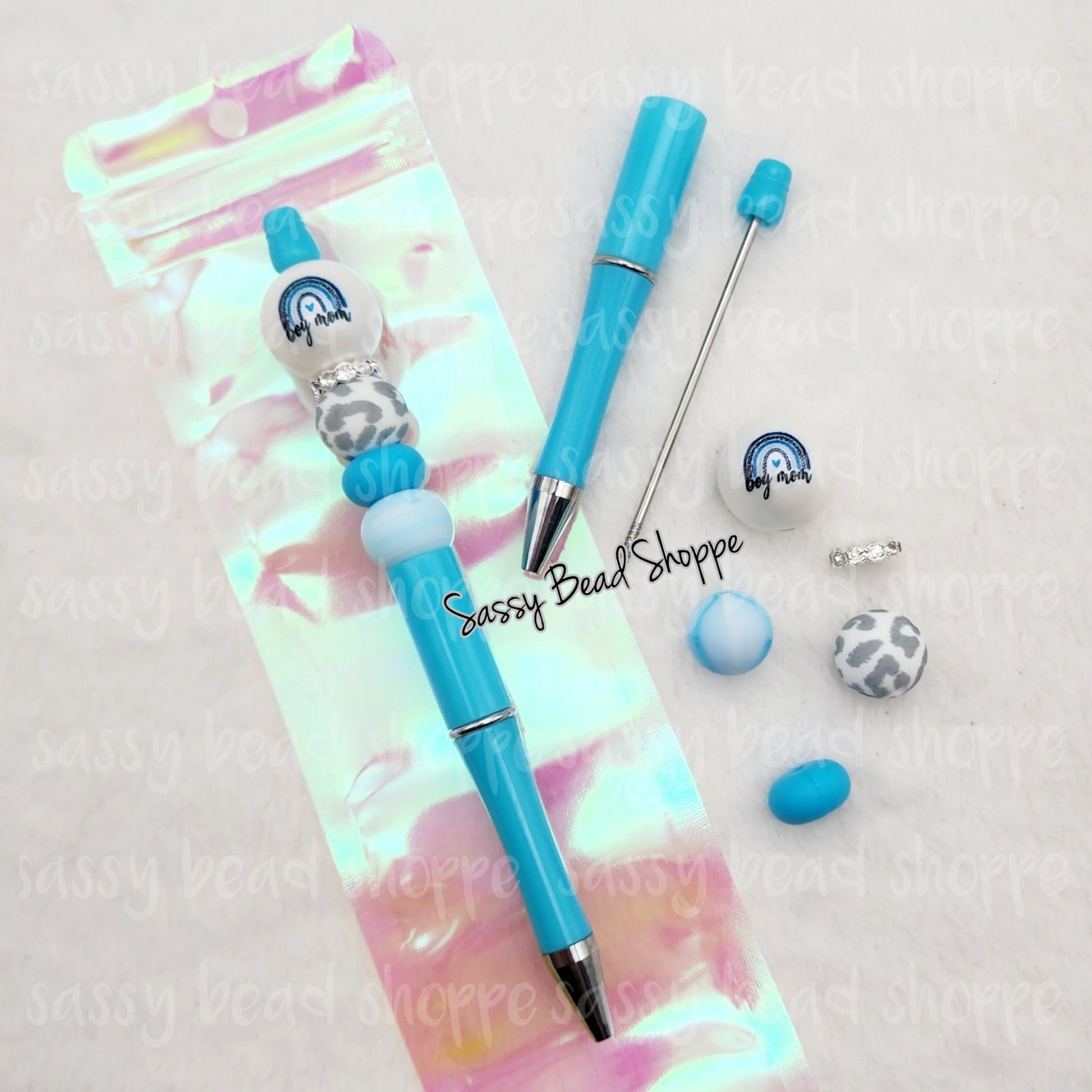 Boy Mama Beadable Pen Kit, Mom Life DIY Bubblegum Bead PLASTIC Pen Kit, Beadable Pens, Bubblegum Beads, Beaded Pens, Pen Beads, Focal Beads