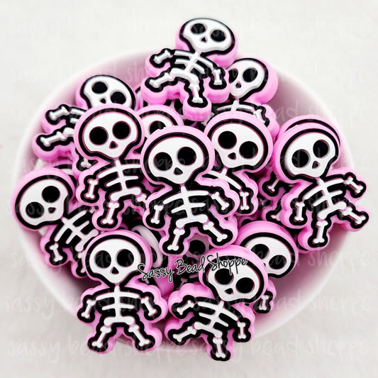 Pink Skeleton Beads