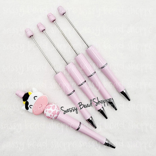 2 Baby Pink DIY Beadable Pens ONLY