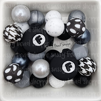 Time Bomb Silicone Bead Mix, Set of 26, Bulk Mix of Silicone Beads, Beads for Pens, Silicone Beads, Wristlet, Keychain, Lanyard Focal Bead
