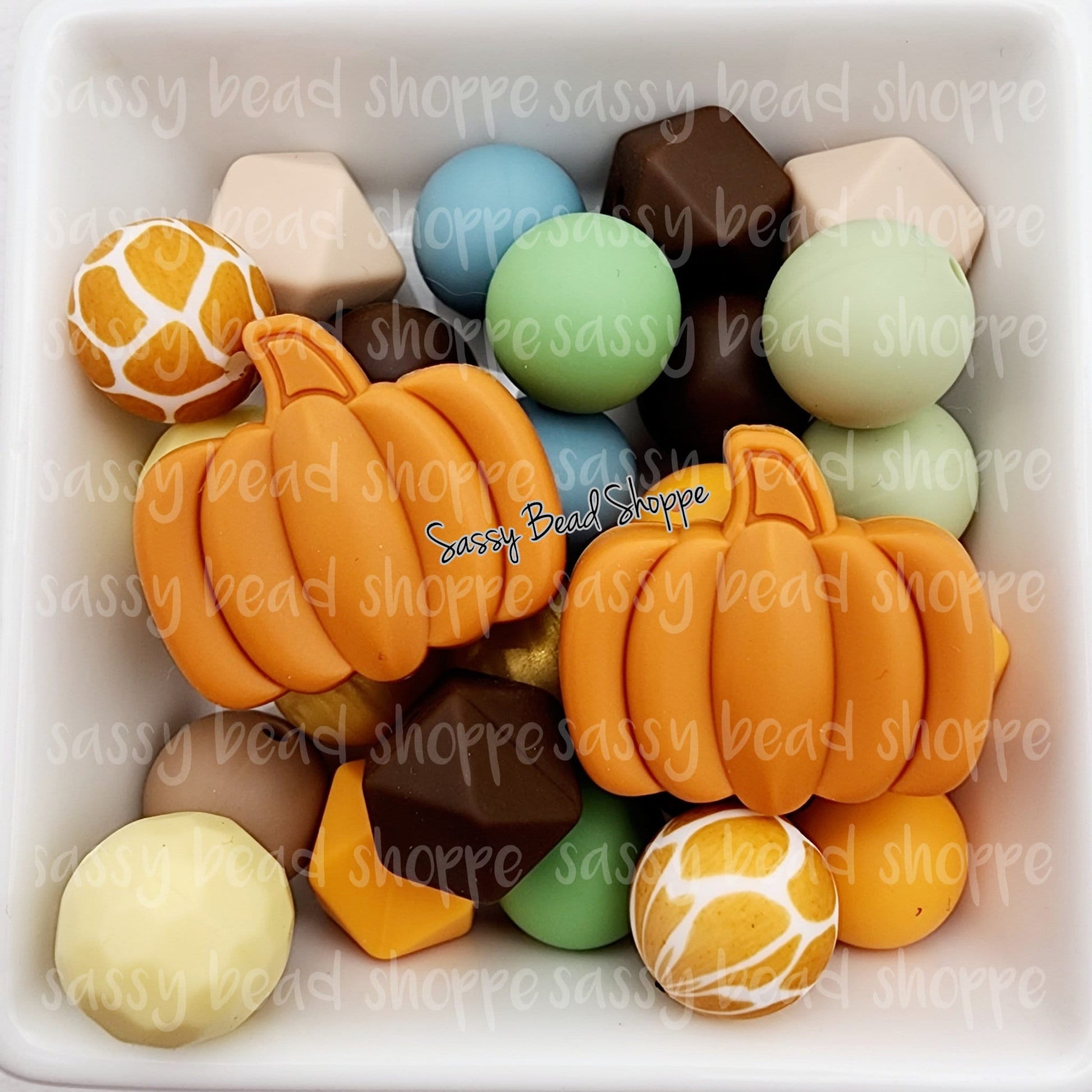 Hi Pumpkin Silicone Bead Mix, Round, Set of 26, Bulk Mix of Silicone Beads, Beads for Pens, Silicone Beads, Wristlet, Keychain, Lanyard