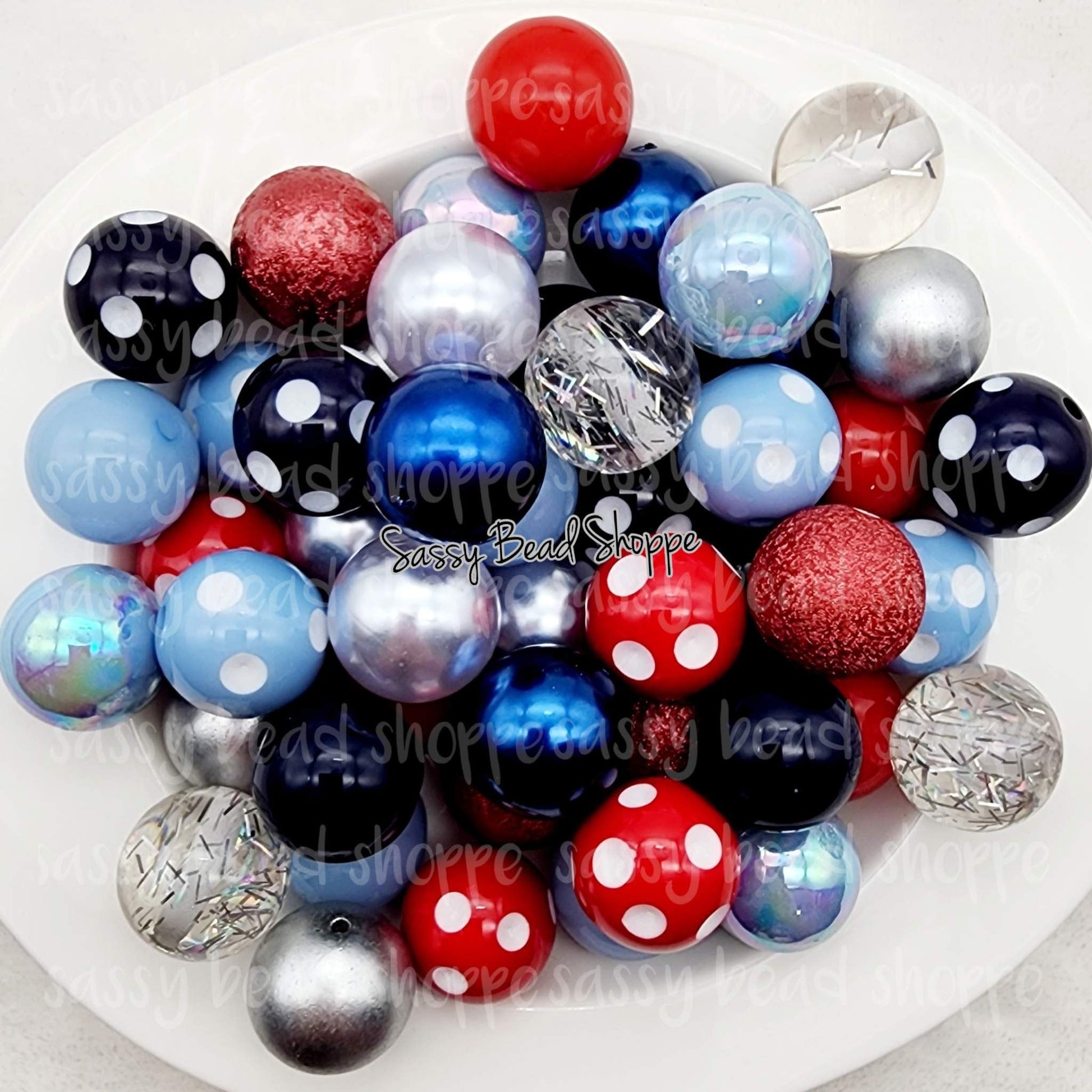 Titan Up 20mm Bubblegum Beads Set of 24, M&M Bubbles, Bubble Gum Beads, Chunky Beads, Wristlet, Beadable Pen, Beaded Keychain, Lanyard