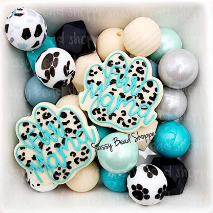 Fur Mama Silicone Bead Mix, Set of 26, Dog Lover Bulk Mix Silicone Beads, Beads for Pens, Silicone Beads, Wristlet, Keychain, Lanyard, Focal